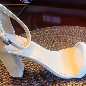 Aldo Off-White Block Heel Sandals